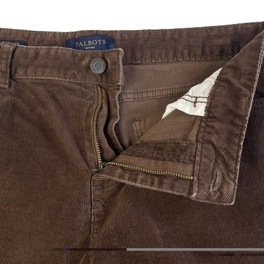 Talbots Petite Brown Corduroy Pants Heritage 14 Petite Fall Classic - Picture 7 of 9